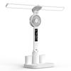 UOSU Rechargeable Dual-Head LED Desk Lamp with Fan and Clock