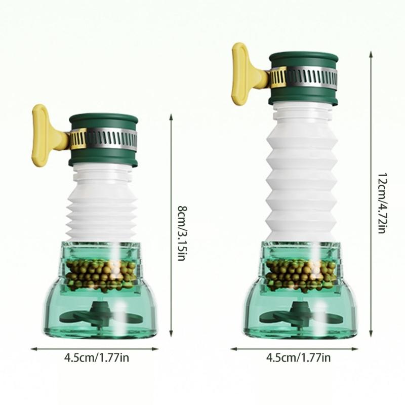 Faucet Extension Sprays Head 360 Degree Rotating Telescopic Tap Sprayers Nozzle Extender with Filter For Enhances Reach