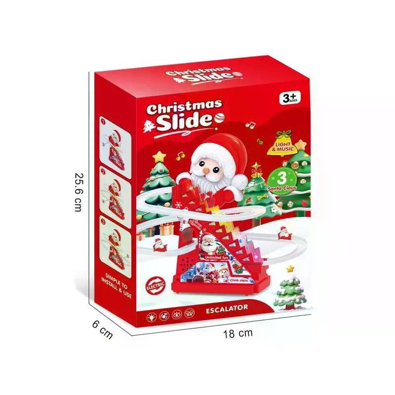 1 Set Weihnachtsmann Weihnachtsspielzeug Elektrischer Schneemann Untersetzer Mit Licht Musikstück Aktivität Für Jungen Mädchen Kinder Treppenrutsche Spielzeug