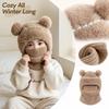 Kids Versatile Windproof Plush Knit Hat for Boys and Girls Winter Outdoor Wear