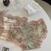 Female Spring and Summer Sexy Lace Transparent Mesh Yarn Low Waist Triangle Briefs