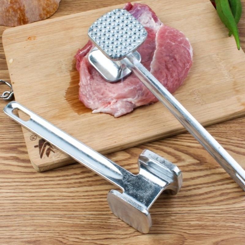 1pc Aluminum Alloy Meat Tenderizer Hammer - Stainless Steel Kitchen Tool with Diamond Pattern for Steak, Chicken, Pork & More |
