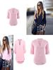 Polyester V Neck Button Front Womens Casual Shirt For Office And Spring Wear