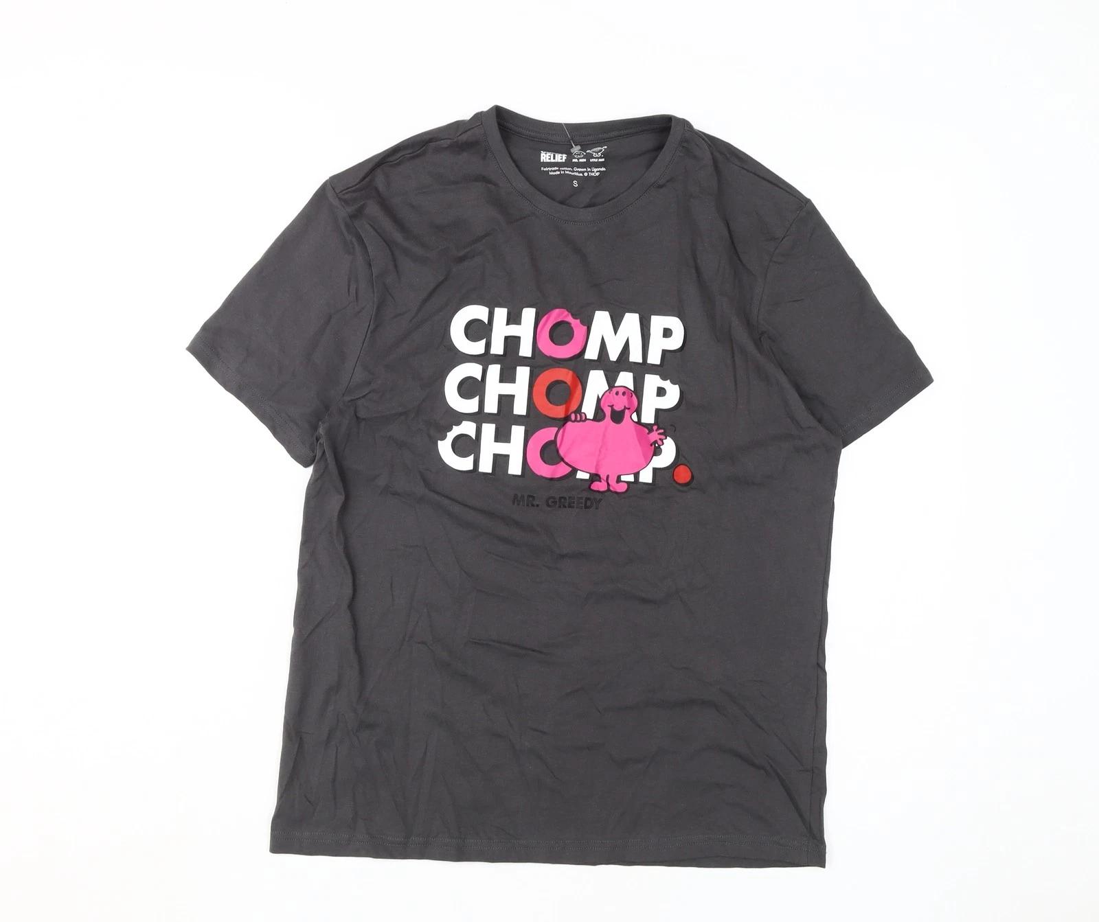 Comic Relief Black T-Shirt S Unisex Adults Mr. Greedy S
