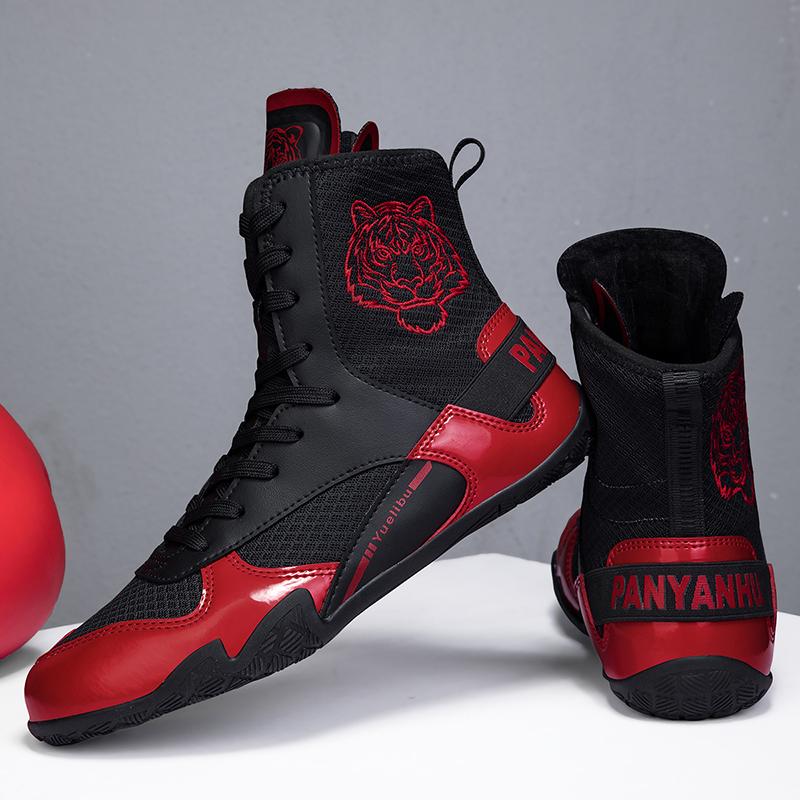 Unisex Boksschoenen Antislip Worstelen Vechten Boksschoenen Heren Rijlaarzen Motorlaarzen Dames Worstelwedstrijdschoenen
