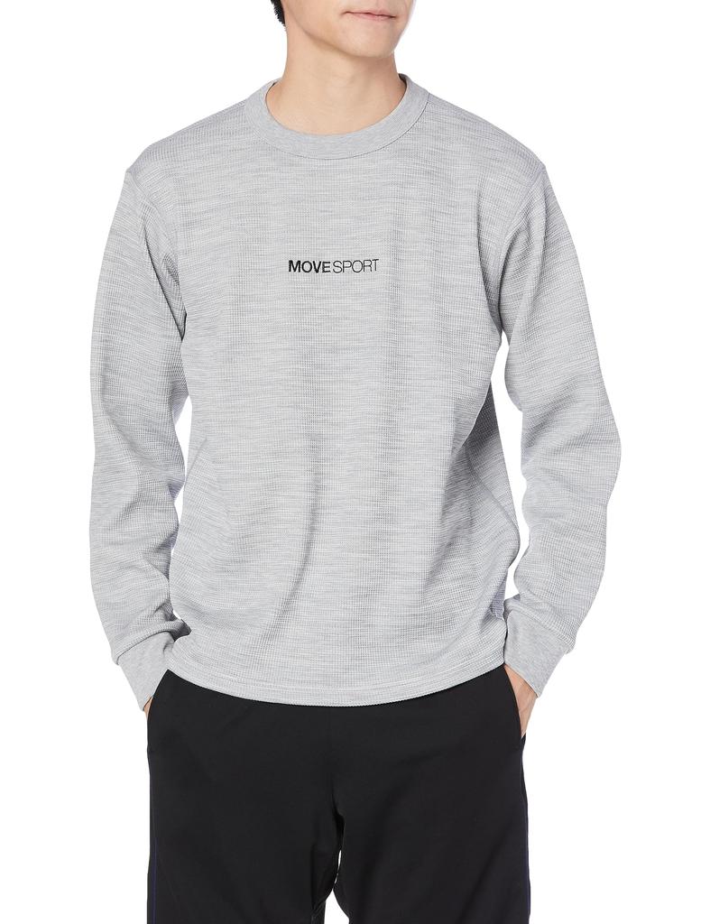 Long Long Sleeve Descente Waffle Crew Neck Hard Stretch MVSP GYM L [Move Sports] T-shirt T-Shirt S.F.TECH (DMMWJC22)