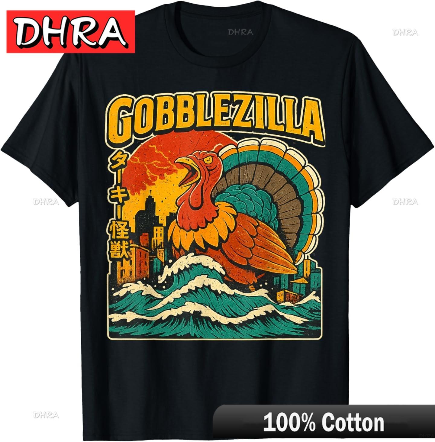 Gobblezilla Retro Thanksgiving Turkey Monster T-shirt XXXXL