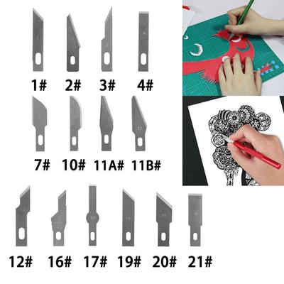 Craft Carving Blade DIY Hand Tools 10 Pcs Silver Steel