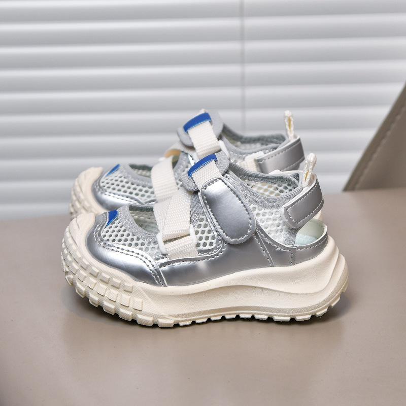 Girls' sports sandals, new summer models, boys' shoes, summer closed-toe sandals, children's summer mesh shoes