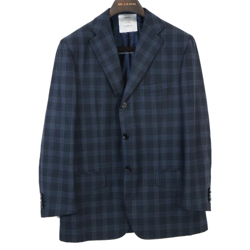 Kiton UA81S0552314002 Μοντ.EVO Μπλε Καρό Κοστούμι σετ κοστουμιού 50/52 ΜπλεΜεταχειρισμένο