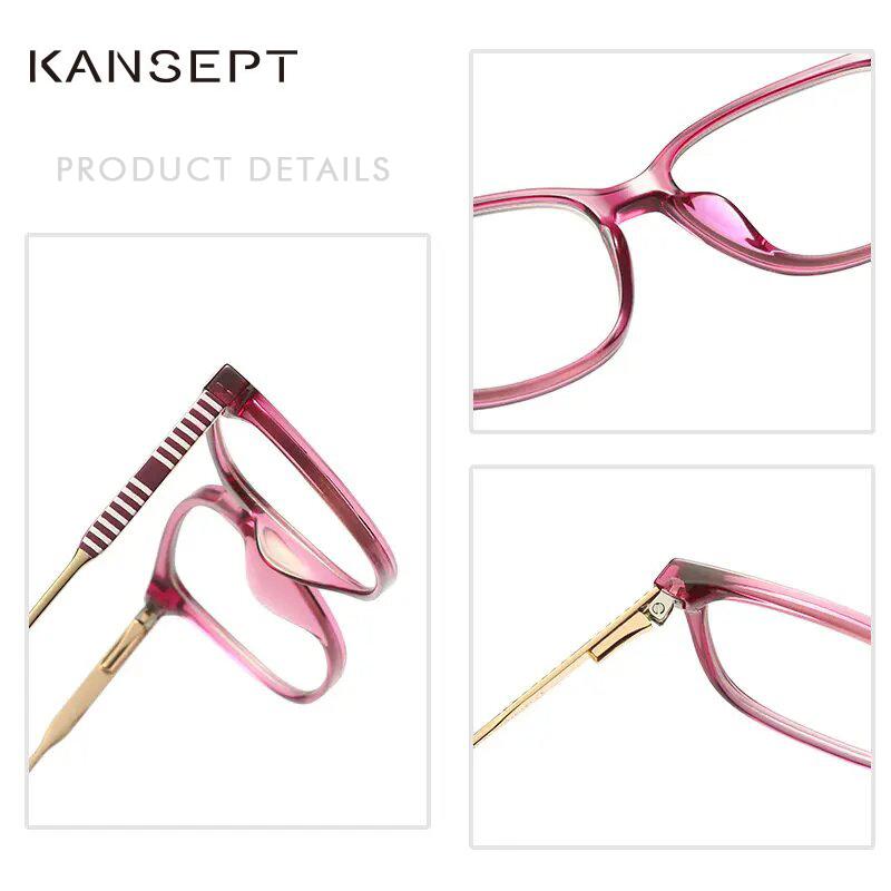 Kansept Classic Square Anti Blue Light Blocking Reading Glasses Women Prescription Glasses Computer Eyeglasses Glasses-3 #2057