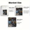 Prehistoric Mammoth Collage 2D Flat Pattern Flannel Blanket, High quality All Seasons, Home Decor, Warmth and Comfort, Perfect for Christmas Gifts.