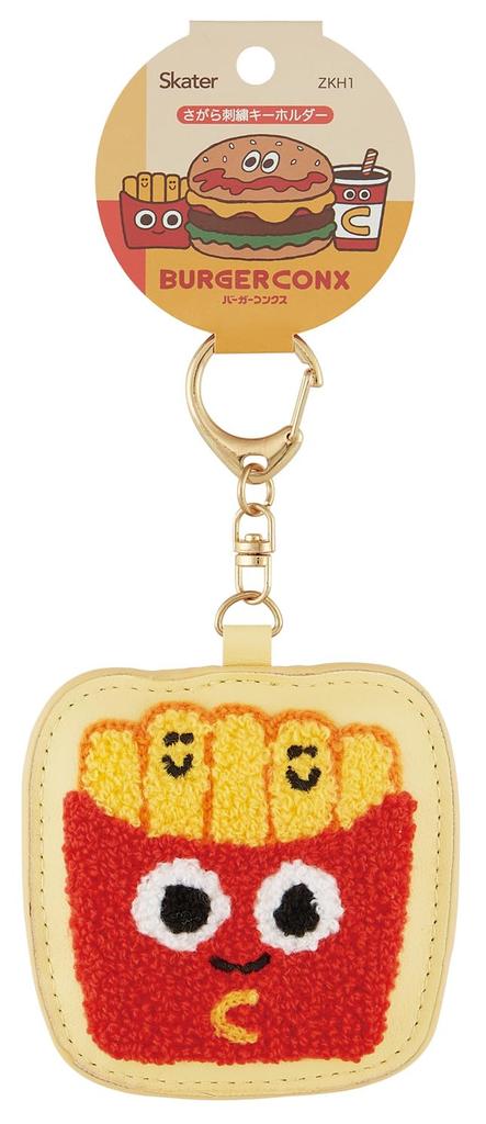 [Skater] Sagara Embroidery Keychain Burger Conks Potatoes ZKH1-A