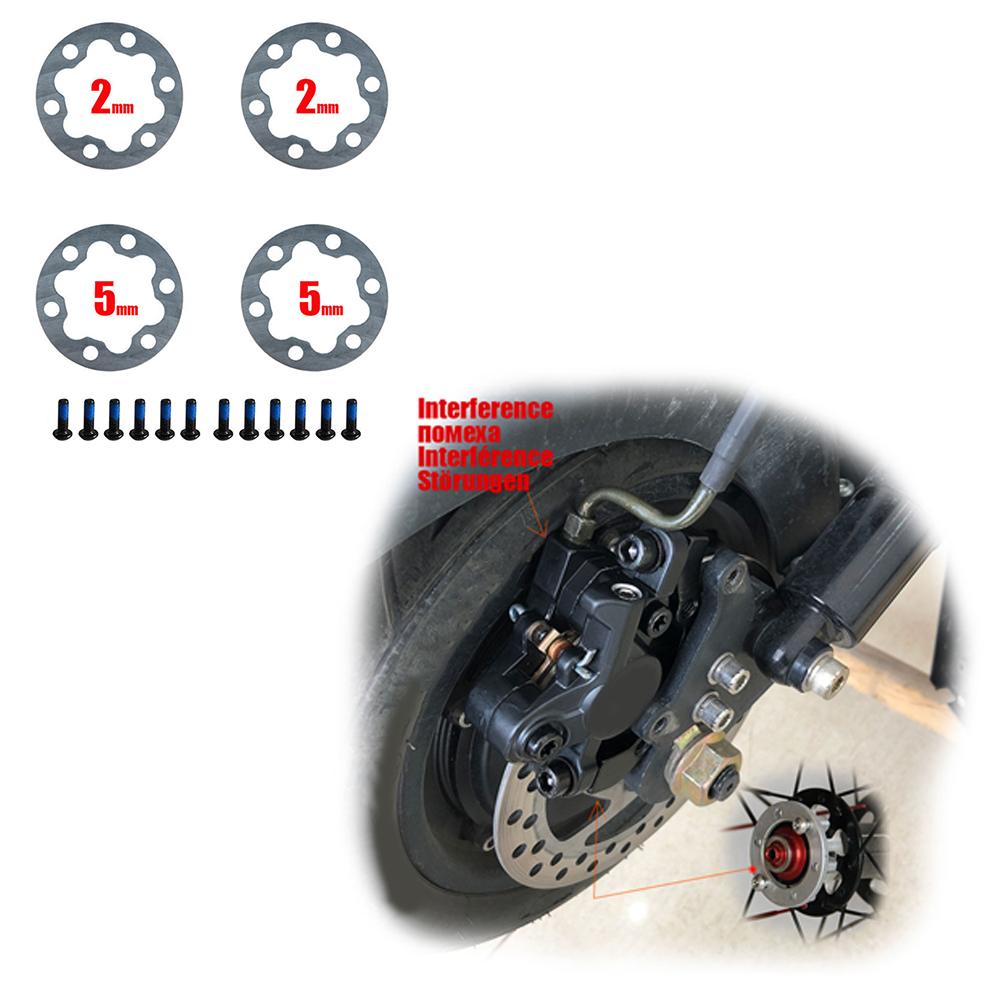 4PCS Brake Gasket Spacer Set for Electric Scooter and E Bike 6 Holes Disc Washer 25mm Suitable for 44MM Rotors Includes Screws