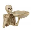 Halloween Skull Candy Bowl Scary Skeleton Key Fruit Snack Storage Tray Resin Punk Skull Decor for Home Tabletop Party Bar