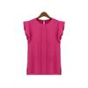 Elegant Womens Sleeveless Chiffon Tops With Timeless Design In Blue Green Red