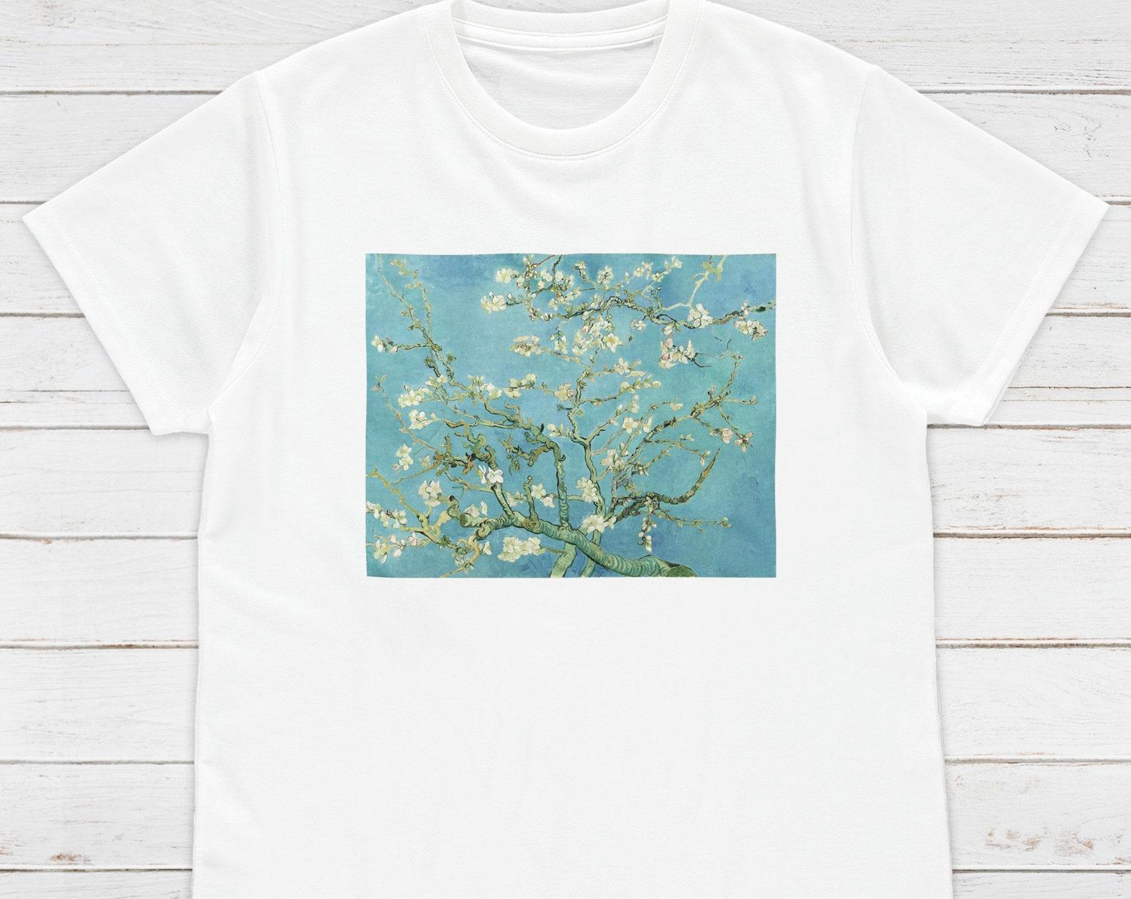 Van Gogh Almond Blossoms Art T-Shirt - Impressionist Floral Tee 2XL
