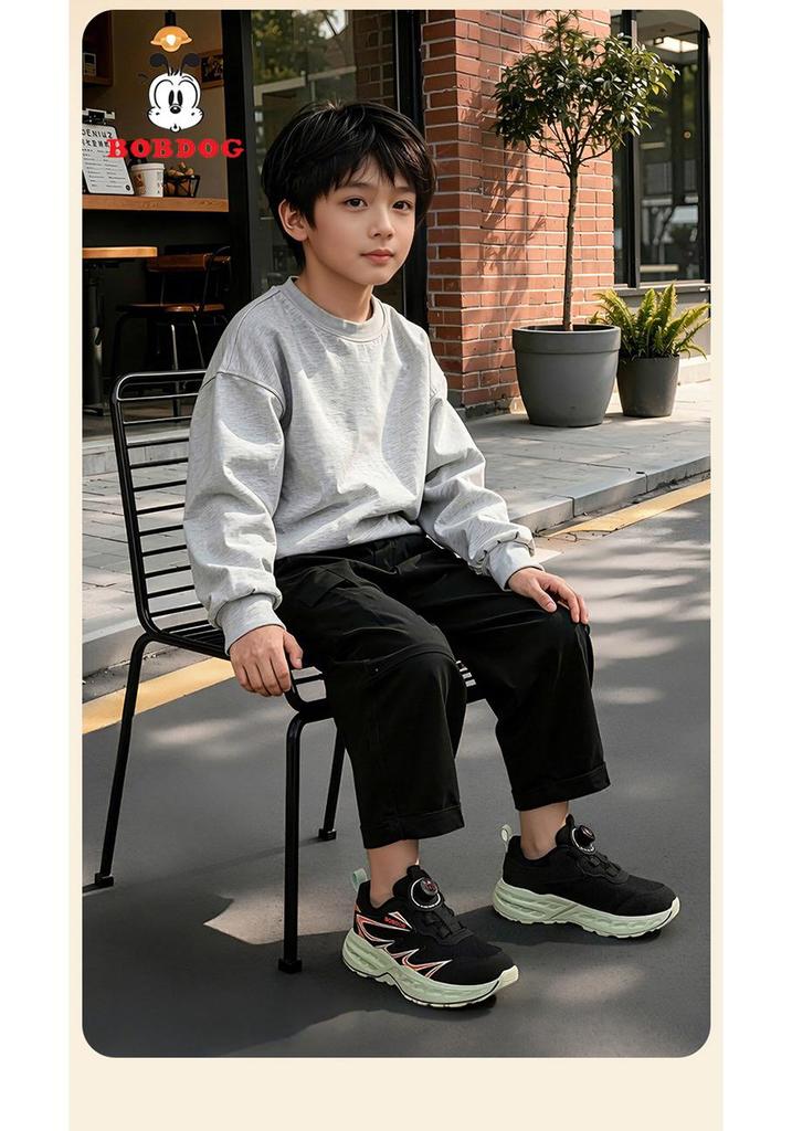 Babu Dou Kids' Breathable Mesh Running Shoes - Autumn New Arrival for Boys, Lightweight and Soft Sole for Middle and Big Kids.
