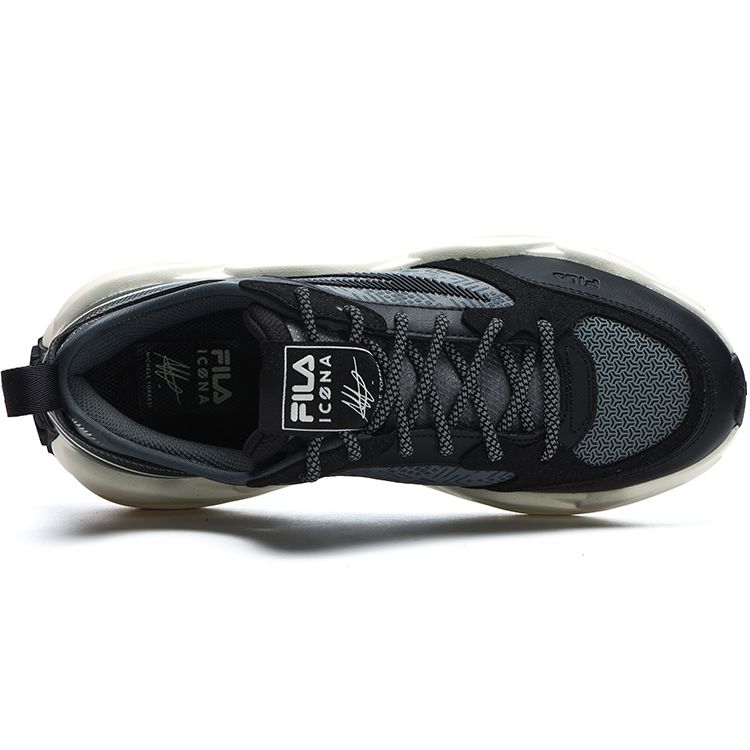 Fila Crypto Sport Versatile Low-Top Dad Shoes Men Sneaker Black Gray F12M313101FBT