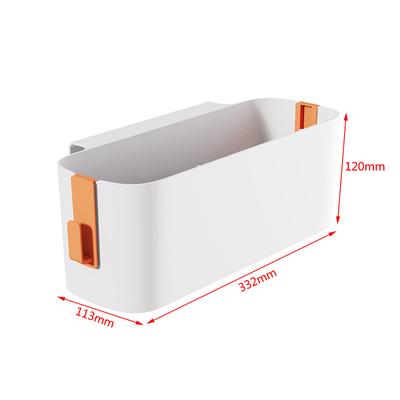 Bedside Plastic Storage Caddy With Removable Hook Hanging Basket Sundries Box