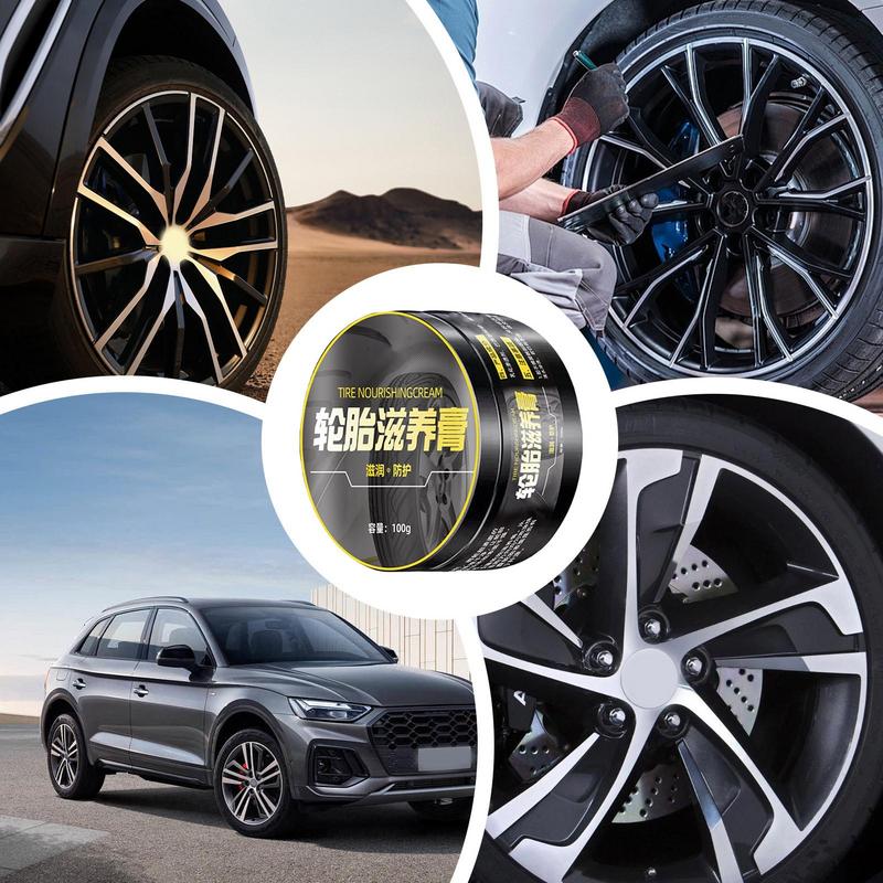 Wheel Shine For Car Tires 100g Car Tire Shine Spray Multipurpose Stain Remover Maintenance Cream Wheel Dressing Cleaner For