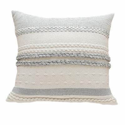 Textured Design Boho Throw Pillow Covers 18x18 Inch Textured Striped Cushion Case Home Decor