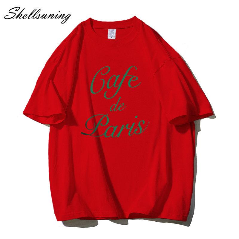 Shellsuning забавные футболки с буквенным принтом женские летние свободные хлопковые — фото 6