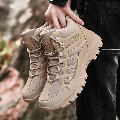 Stivali Invernali da Uomo in Nylon e Pelle Resistenti all'Usura per Caccia Escursionismo all'Aperto Stivale del Deserto Fanatici dell'Esercito Scarpe per Allenamento di Combattimento.