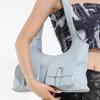 2025 new niche design underarm bag women's fashion shoulder bag personalized double pocket simple fashionable handbag tide