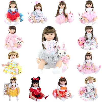 BZDOLL 60cm Reborn Toddler Doll Cloth Body 24inch Soft Vinyl Limbs Princess Dolls Girls Birthday Gift Child Play House Toy