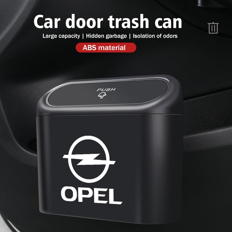 CIA1 Car Trash Bin Hanging Garbage Dust Case Storage Box Accessories For Opel Astra G H J K F Corsa D Zafira B Insignia Mokka Regal