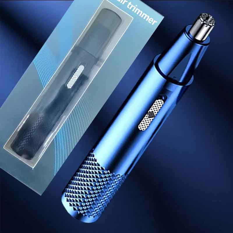 Electric Nose/Ear Hair Trimmer - USB Rechargeable Metal Body, Unisex Precision Grooming Device