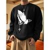Men's Round-Neck Long-Sleeved Sweatshirt, Suitable for Daily Wear, Lightweight Sweatshirts, Outerwear for Fall and Winter Seasons