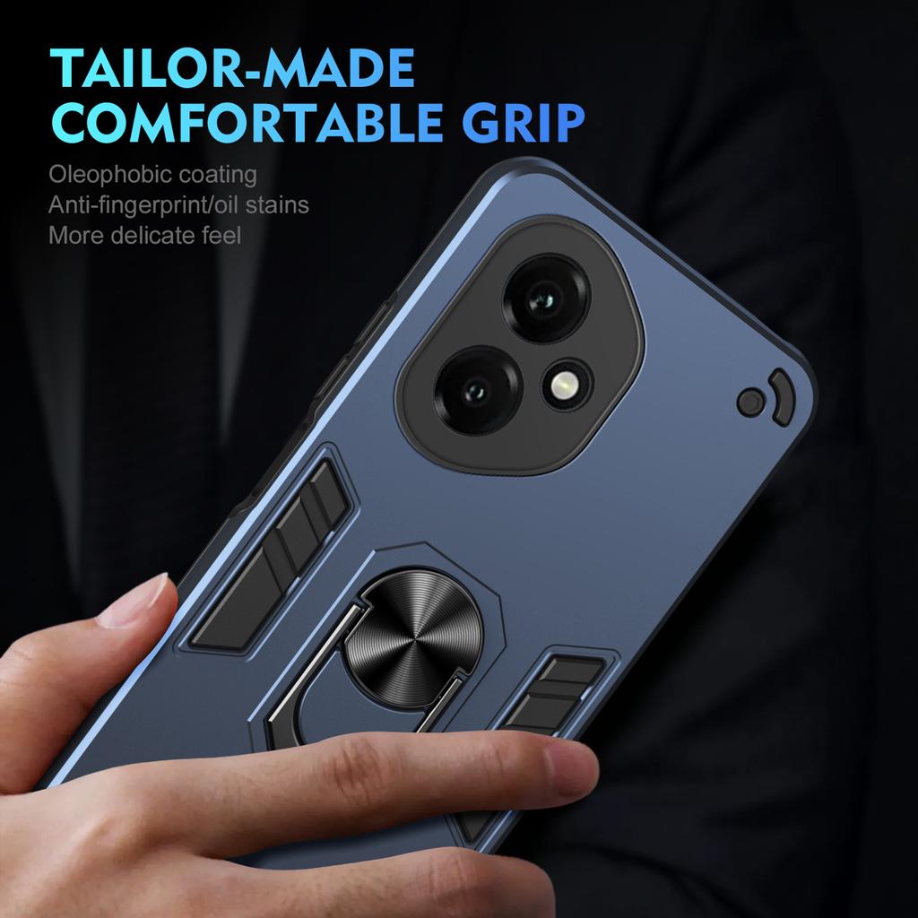 For Honor 400 5G (Global) Case PC + TPU Drop Defend Phone Cover with Ring Kickstand