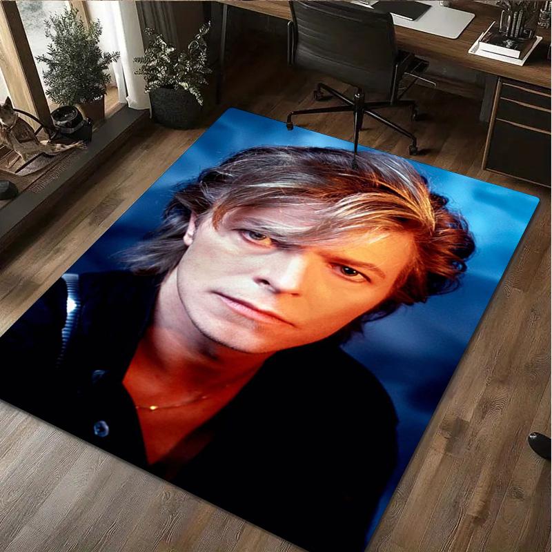 David Bowie Teppich Büro Dekorativer Teppich Für Wohnzimmer Schlafzimmer Fußmatte Bodenläufer Computerstuhl Bereichsteppich perfektes Weihnachtsgeschenk