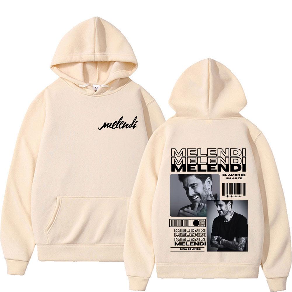 Rapper Melendi Tour New Album Graphic Hoodie Men Women Fashion Vintage Pop Music Sweatshirts Male Hip Hop Loose Pullover Hoodies