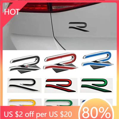 BGA1 Golf 3 4 MK3 MK4 2026 Hot For VW VOLKSWAGEN New R Emblem Car Metal Body Tail Trunk Sticker Car Grill Badge Emblem For Volkswagen