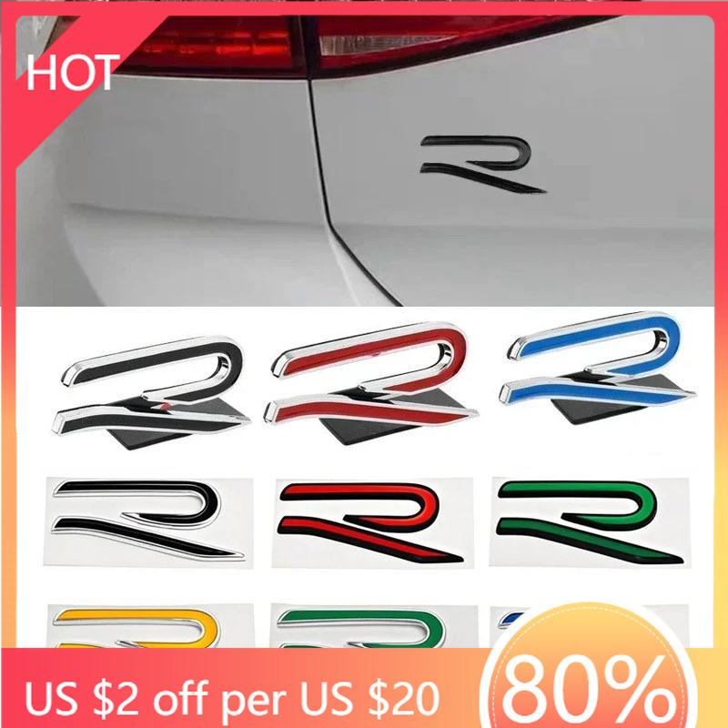 BGP1 Golf 3 4 MK3 MK4 2026 Hot For VW VOLKSWAGEN New R Emblem Car Metal Body Tail Trunk Sticker Car Grill Badge Emblem For Volkswagen