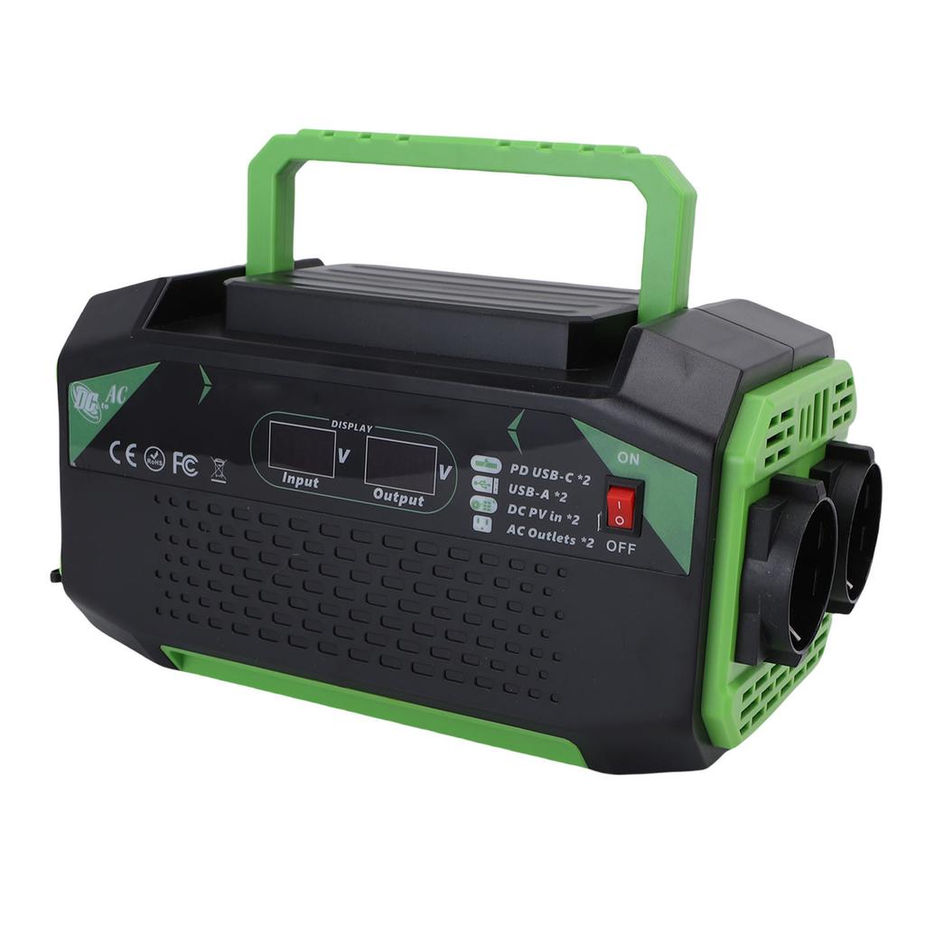 300W Car Power Inverter DC 12V to AC 220V Car Inverter with 2 USB Ports 2 Type C Ports 2 AC Outlets Fast Charging