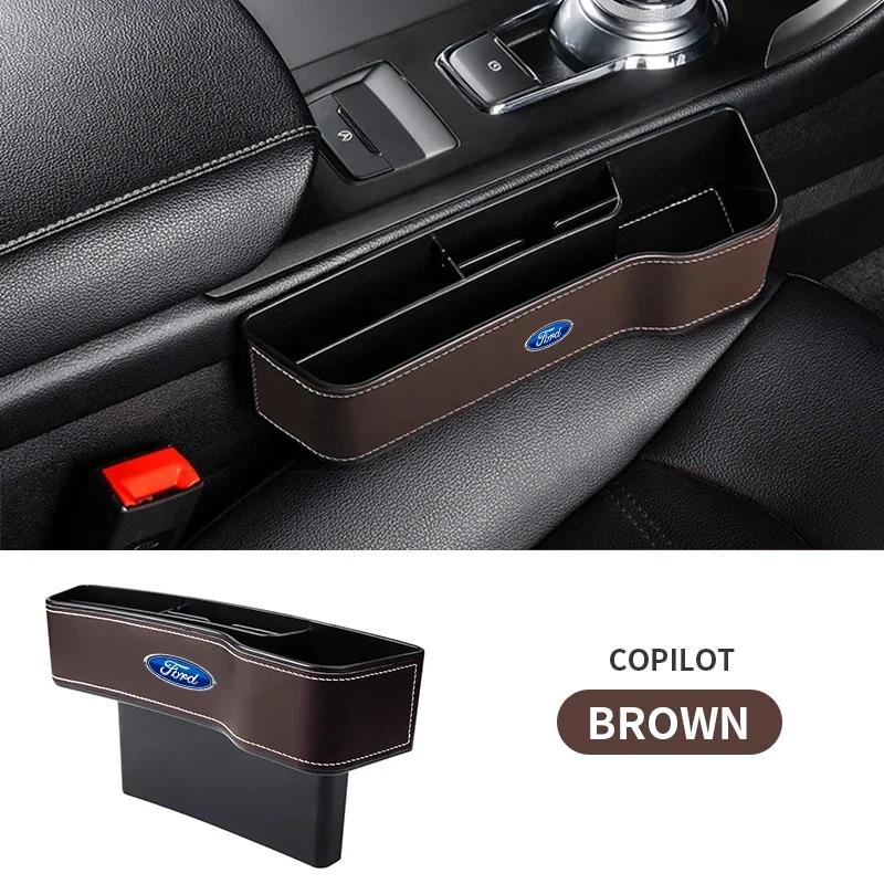New 2026 Car Sticker For Ford Car Seat Gap Storage Box Cup Holder Phone Wallet Organizer Case For Ford Focus 2 3 1 Fiesta MK1 MK