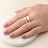 Personalized Gold Tone For Women Color Rings Copper Adjustable Name Engraved Rings Celebration Gathering Birthday Giveaway GiftsParty Present