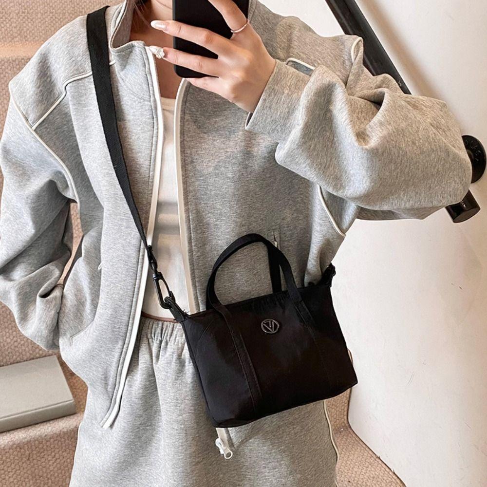 

Korean Style Nylon Tote Bag Handbag Dumpling Bag Fashion Crossbody Bag Girls рожевий