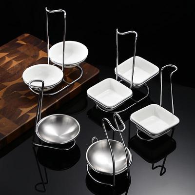 Stainless Steel Buffet & Hot Pot Spoon Set with Rack