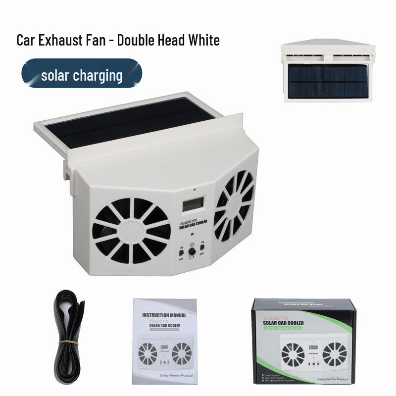 Summer Solar Car Cooling Fan: Ventilates and Circulates Interior Air