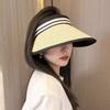 Sunscreen Empty Top Hat Women's New Summer UV Protection Outdoor Cycling Big Eaves Show Face Small Sun Hat