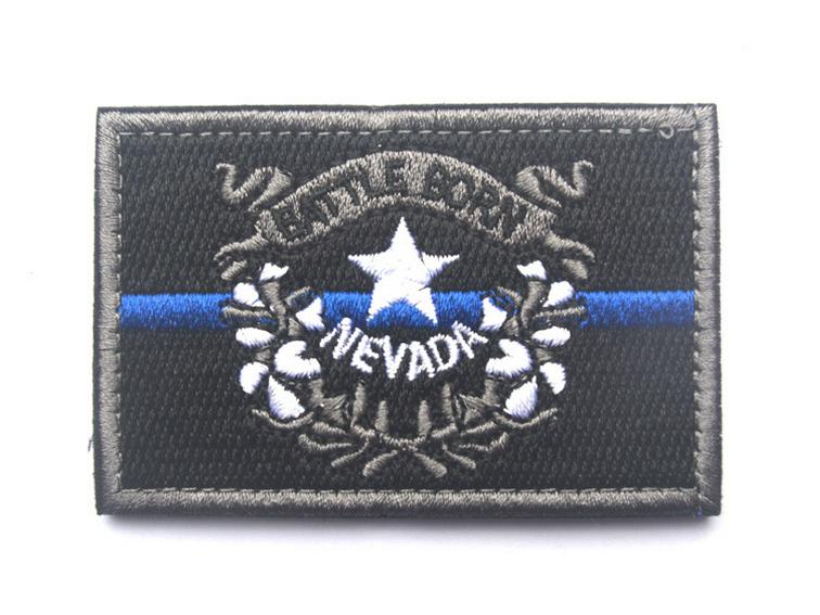 US State Flags Embroidered Patches: Michigan, Missouri, Nevada, Massachusetts with Velcro