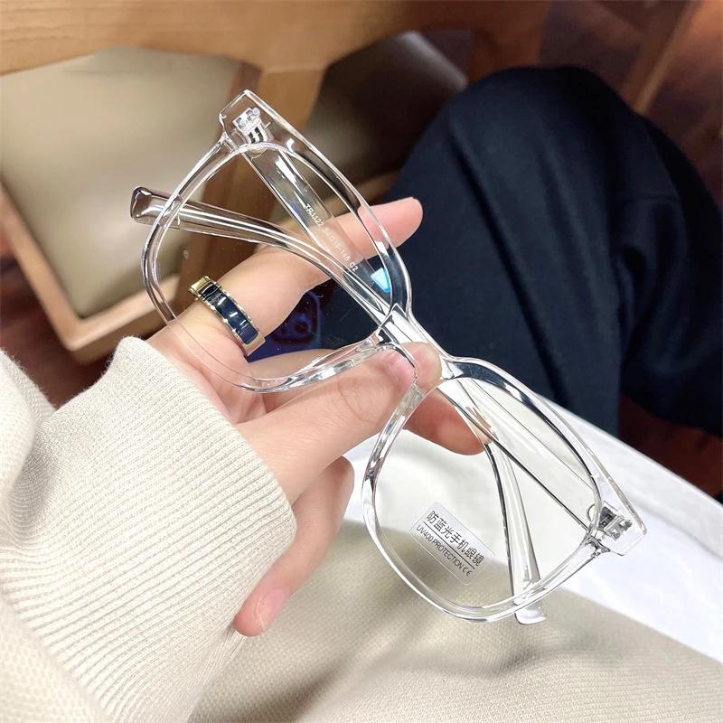 

New Fashion Women S Myopia Eyeglasses Anti-Blue Light Near Sight Glasses Vintage Finished Optical Eyewear With Diopters 0 To-4.0 0(anti-blue light)