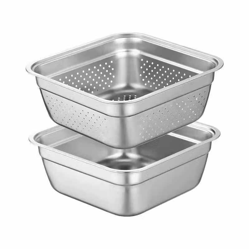 YOUDE 304 Stainless Steel Square Draining Basin