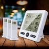 Wetterstation Drahtloses Indoor-Outdoor-Thermometer Digitales Temperatur-Hygrometer mit 3-teiligen Fernsensoren Smart Home