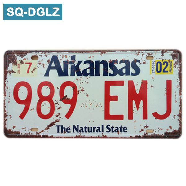 [SQ-DGLZ] nouvelle mode voiture plaque d'immatriculation magasin Bar décoration murale étain signe Vintage métal signe décor à la maison peinture Plaques affiche